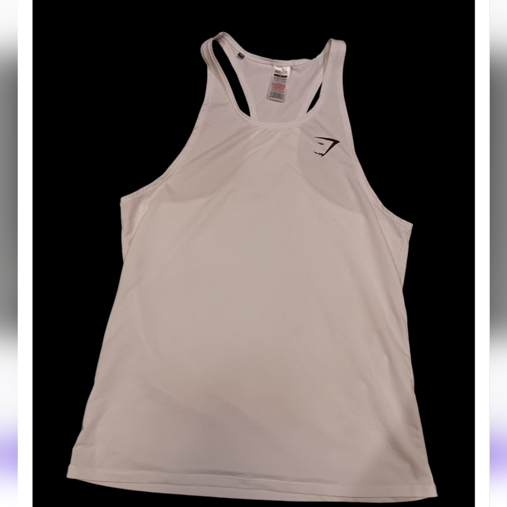 Gymshark White Men's Tank Top Sz S